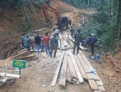 Satgas TMMD ke-126 Kodim 0106/Aceh Tengah Genjot Pembangunan Jembatan Penghubung Dua Dusun