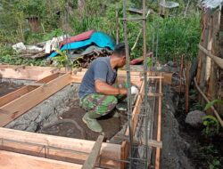 Rumah Ibu Kasmawati di Desa Rutih Mulai Dibangun, TMMD Capai Progres 25 Persen