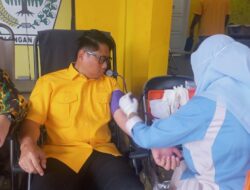 Donor Darah Warnai HUT ke-61 di DPD II Partai Golkar Kota Langsa