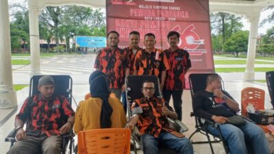 Rangkaian HUT PP ke-66, MPC Pemuda Pancasila Langsa Kumpulkan 66 Kantong Darah