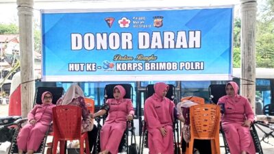 Donor Darah Sambut HUT ke-80, Sat Brimob Polda Aceh Sumbang 43 Kantong Darah