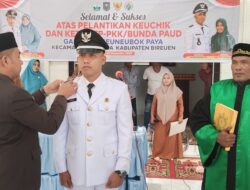 Mahmudi Di Lantik Sebagai Keusyik Gampong Seuneubok Paya Kecamatan Peudada Priode 2025/2031