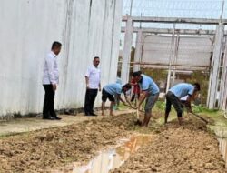 Dukung Asta Cita Presiden, Lapas Narkotika Langsa Garap Lahan Produktif di Area Brandgang