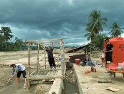 Brimob Polda Sumut Bangun MCK dan Tandon Air Bersih di Posko Utama Garoga, Wujud Nyata Kepedulian untuk Korban Bencana Tabagsel