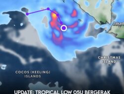 UPDATE : Tropical Low 05U Bergerak Menjauhi Wilayah Pulau Sumatera, Masyarakat Dihimbau untuk Tetap Tenang dan Waspda