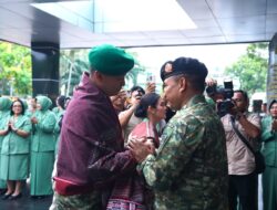 Penyambutan Pangdam I/BB dan Ketua Persit KCK Daerah I/BB di Makodam I/BB