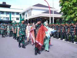 Pelepasan Mayjen TNI Rio Firdianto dan Ibu Galuh Rio Firdianto oleh Pangdam l/BB bersama Ketua Persit KCK Daerah l/BB