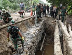 Pangdam l/BB Beserta Rombongan Tinjau Pembangunan Jembatan Aramco di Langkat