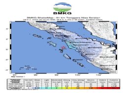 Gempa Bumi Tektonik M4,9 Guncang di Nias Selatan