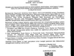 Gubernur Aceh Terbitkan Aturan Pembelian BBM Non-Subsidi Menggunakan Jeriken Maksimal 15 Liter per Hari