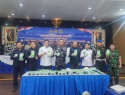 Kodaeral I Belawan Gelar Press Release Musnahkan Barang Bukti Narkotika Jenis Ketamine Seberat 41,7 Kilogram dan Psikotropika, TNI AL dalam Tindak Penyelundupan Narkoba Jalur Laut serta Perkuat Keamanan Perairan Yurisdiksi Nasional
