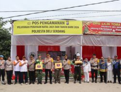 Kapolresta bersama PJU Polresta Deli Lakukan Pengecekan Pos Pam dan Pos Yan Operasi Lilin Toba 2025
