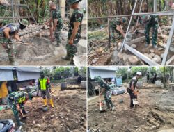 Gotong Royong Pembuatan Jembatan Gantung di Desa Ara, Kecamatan Bandar Baru, Kabupaten Pidie Jaya Terus Berlanjut