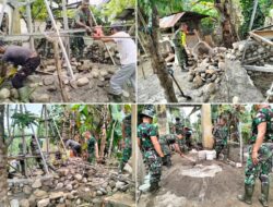 Pembuatan Jembatan Gantung di Desa Ara, Kecamatan Bandar Baru, Kabupaten Pidie Jaya Terus Dikerjakan dengan Semangat