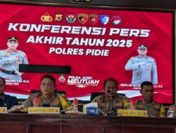 Konferensi Pers Akhir Tahun 2025, Polres Pidie Paparkan Capaian Kinerja dan Komitmen Jaga Kamtibmas