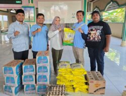 DPD KNPI Langsa Bagikan Sembako Pasca Bencana Banjir 