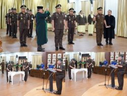 Lantik Asisten Intelijen dan Kajari Tebing Tinggi, Kajati Sumut : Lakukan Pencegahan dan Pemberantasan Tindak Pidana Korupsi untuk Kesejahteraan Masyarakat