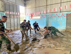 Ksatria Trunojoyo Terus Beraksi Membersihkan Lumpur Pasca Banjir Aceh