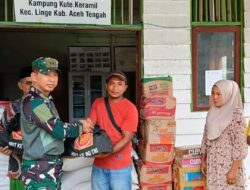 Kodim 0106/Aceh Tengah Salurkan Bantuan Sembako untuk Warga Terdampak Pascabencana