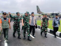 Dandim 0106/Aceh Tengah Menyambut Kepala Staf Angkatan Darat (KASAD) Jenderal TNI Maruli Simanjuntak, M.Sc. Di Bandara Rembele