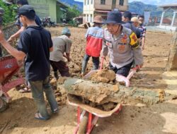 Kepolisian Aceh Tengah Bantu Pulihkan 5 Fasilitas Umum: 1 Puskesmas, 1 Masjid, dan 3 Akses Jalan