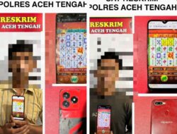 Dua Pelaku Kasus Judi Online Di Amankan Satreskrim Polres Aceh Tengah