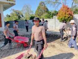 Polres Bener Meriah Gelar Bakti Sosial Di Masjid Syuhada, Bersihkan Sisa Longsor Pasca Banjir Bandang
