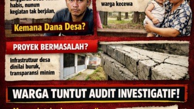 DUA PROGRAM MANDUL, DANA DESA TELADAN BARU DIDUGA “MENGUAP” WARGA RUNDENG MENJERIT, MINTA APH TURUN TANGAN!