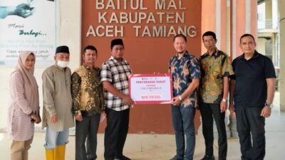 PTPN IV Regional VI Serahkan Zakat Karyawan ke Baitul Mal Aceh Tamiang