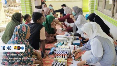 Peduli Kesehatan Masyarakat, PT PP Meriahkan Bulan K3 Nasional dengan Pengobatan Gratis di Kampung Sekumur Aceh Tamiang