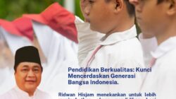 Ridwan Hisyam Ajak Semua Pihak Bersinergi Majukan Pendidikan Nasional