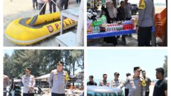 Kapolres Pidie Sapa Pengunjung dan Pantau Aktivitas Pemandian di Pantai Mantak Tari