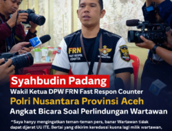 Syahbudin Padang Tegas: Wartawan Dilindungi UU Pers, Bukan Langsung Dijerat UU ITE