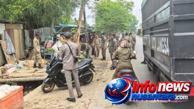 Satpol PP Langsa Tertibkan Lapak di Jalur Eks Rel Kereta, Tegaskan Patroli Berkelanjutan