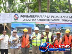 Bupati bersama Wakil Bupati Deli Serdang Resmi Ditandai dengan Peletakan Batu Pertama Pembangunan Area Pedagang UMKM di Komplek Perkantoran Pemkab Deli Serdang, UMKM Central Akan Tampung 30 Pelaku Usaha