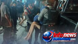 Gerak Cepat Patroli Brimob Polda Sumut Evakuasi Korban Laka Lantas di Jalan William Iskandar