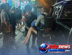 Gerak Cepat Patroli Brimob Polda Sumut Evakuasi Korban Laka Lantas di Jalan William Iskandar