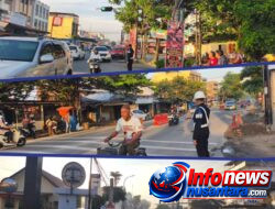 Awali Aktivitas Masyarakat, Brimob Polda Sumut Lakukan Pengaturan Lalu Lintas