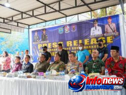 BNNK Deli Serdang bersama BNNP Sumut Gelar Konferensi Pers Pemusnahan Barang Bukti Narkotika Jenis Sabu Seberat 1.992,34 Gram
