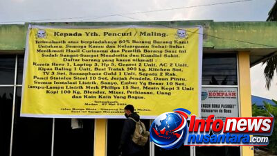Rumah Sering Kemalingan, Lapor Polisi Gak Ngaruh, Warga Simpang Selayang-Medan Tuntungan Pasrah dan Pasang Spanduk