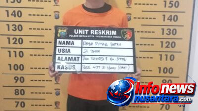 Curi Cincin dan Uang Mahasiswi, Seorang Security Diciduk Polsek Medan Kota