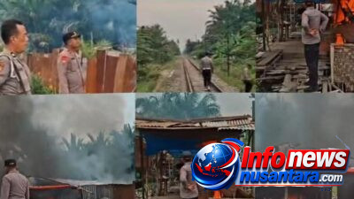 Polsek Sunggal Gerebek Sarang Narkoba di Desa Serbajadi-Deli Serdang, Diduga Dijadikan Tempat Transaksi dan Penyalahgunaan Narkoba, Barak-Barak Narkoba di Bakar