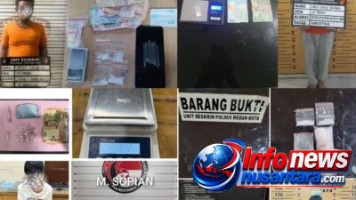 Dalam Sehari! Polrestabes Medan Sikat Jaringan Narkoba, Enam Pengedar Sabu Berhasil Diringkus