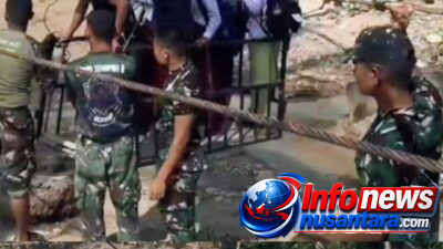 Jeritan Hati Prajurit di Tengah Banjir Susulan Linge: Demi Anak Sekolah dan Warga, TNI Terjang Arus Deras Bantu Penyeberangan di Kala ilie Jamat