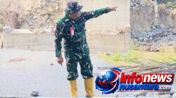 TNI Bangun Pondasi Jembatan dan Bersihkan Material Pascabanjir di Linge, Warga Reje Payung Terharu