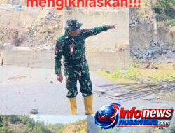 TNI Bangun Pondasi Jembatan dan Bersihkan Material Pascabanjir di Linge, Warga Reje Payung Terharu