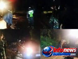 Personel Yonif TP 854/DK Brigif 90/YDK Bekerja Sama Dengan Koramil Silih Nara Buka Akses Jalan Celala-Angkup Yang Tertimbun Longsor