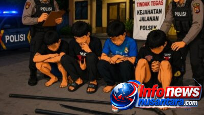 Gencar Patroli 3C, Polresta Deli Serdang Berhasil Amankan Empat Remaja Diduga Hendak Aksi Tawuran di Deli Serdang