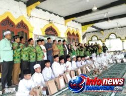 Seratusan Siswa/Siswi Kelas IV MDTA se-Kecamatan Hamparan Perak Antusias Ikuti Khataman Al-Qur’an di Desa Hamparan Perak