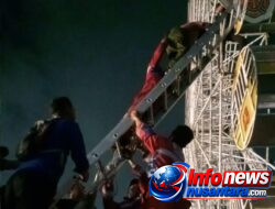 Wahana Permainan Pasar Malam di Percut Sei Tuan Rusak, 30 Orang Pengunjung Terjebak dan 2 Orang Pengelola Pasar Malam Terluka Dievakuasi Disdamkarmat